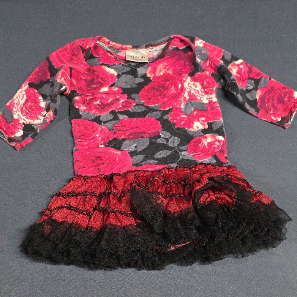 Ooh! La, La! Couture Pink and Black Floral Dress